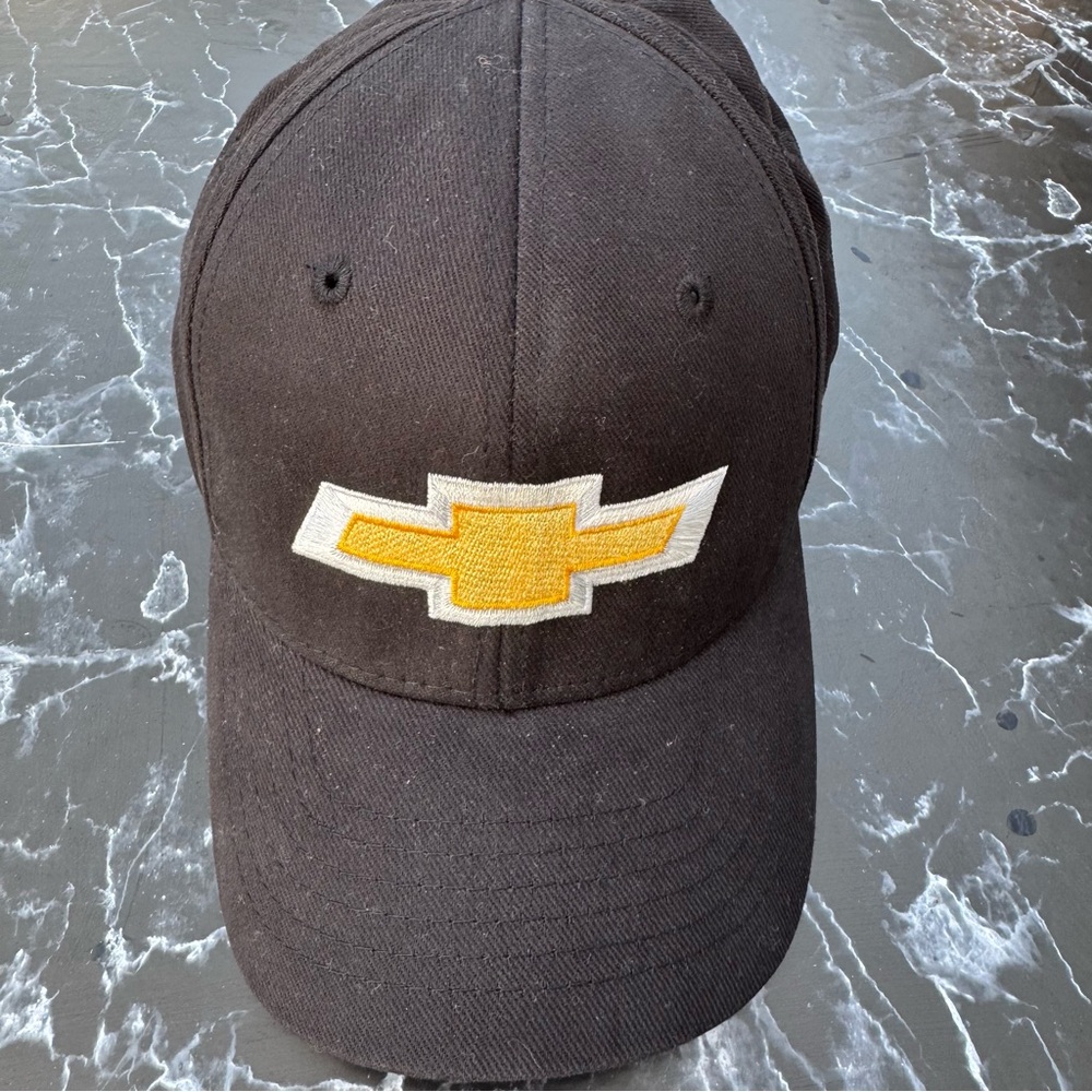 Chevrolet Black Adjustable Baseball Hat with Embroidered Chevrolet Emblem